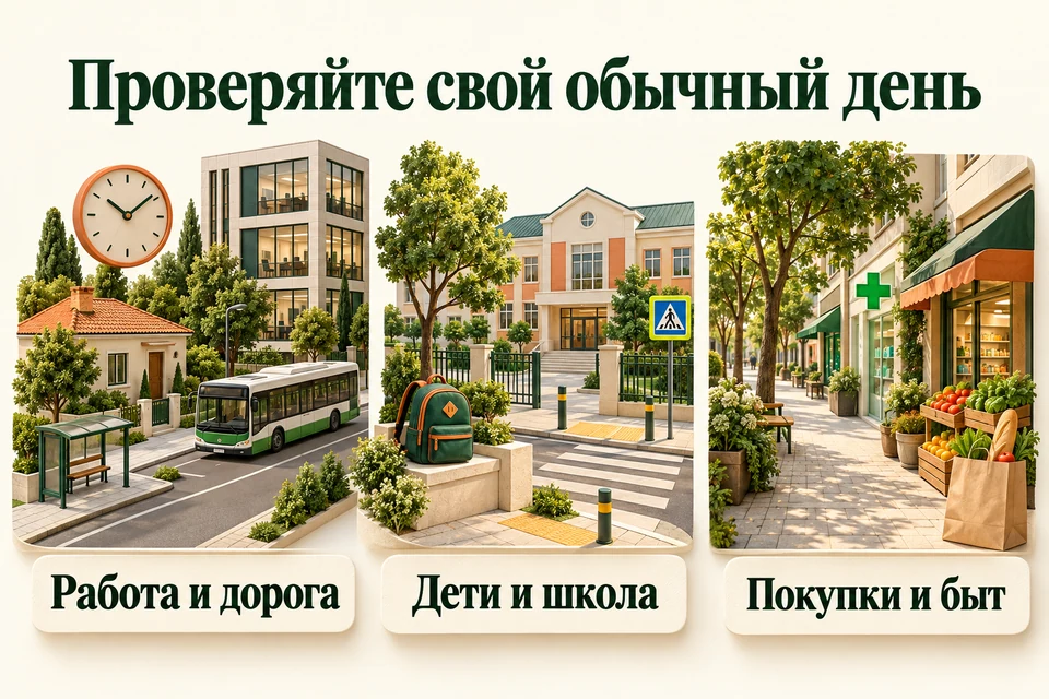 Проверка обычного дня: работа и дорога, дети и школа, покупки и быт