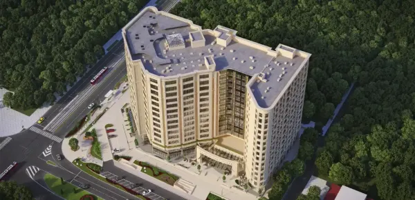ЖК «Development Plaza»: вид на дом сверху по проекту