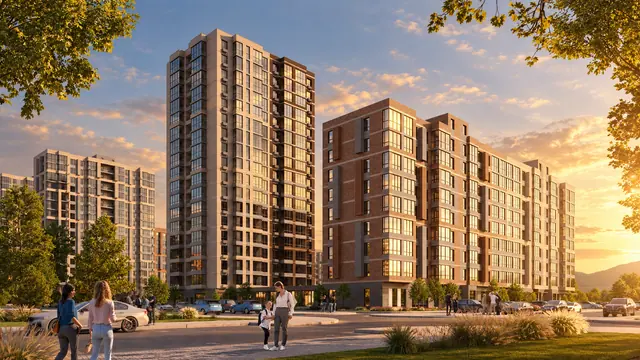 ЖК Тёплые края: арка и фасады тёплых краёв